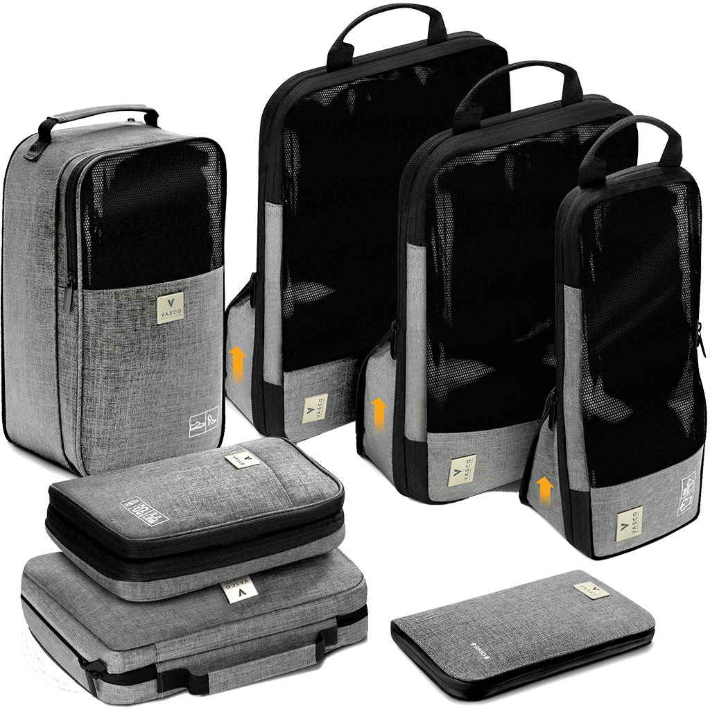 Vasco packing cubes grey black