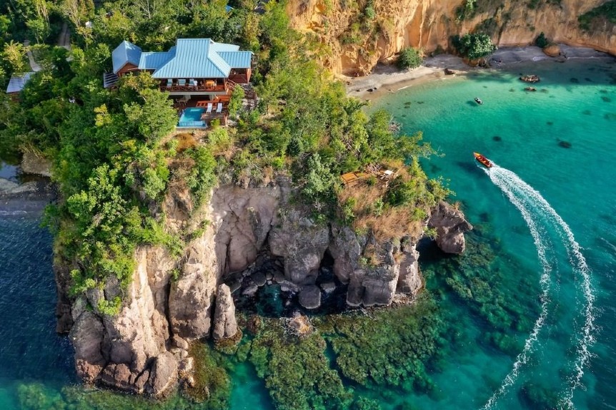 Secret Bay hotel overhead view photo