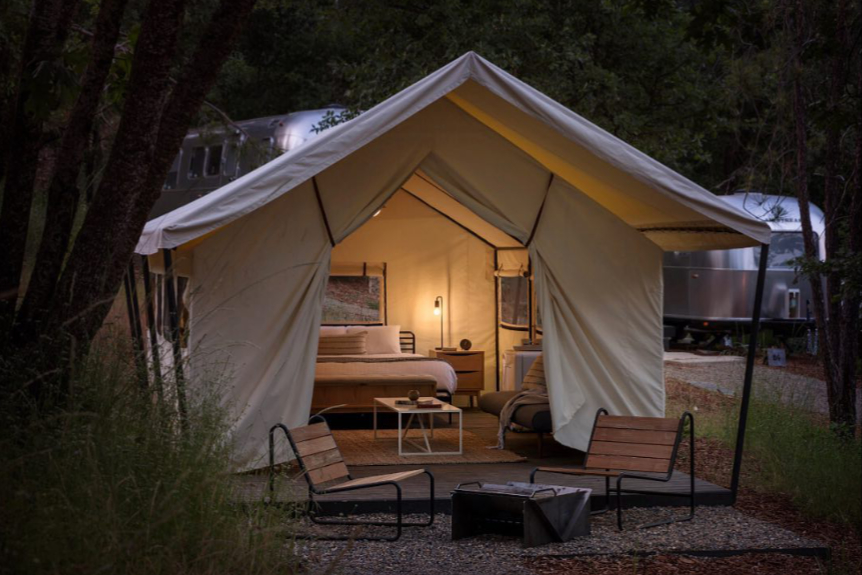 Autocamp tents in Yosemite National Park