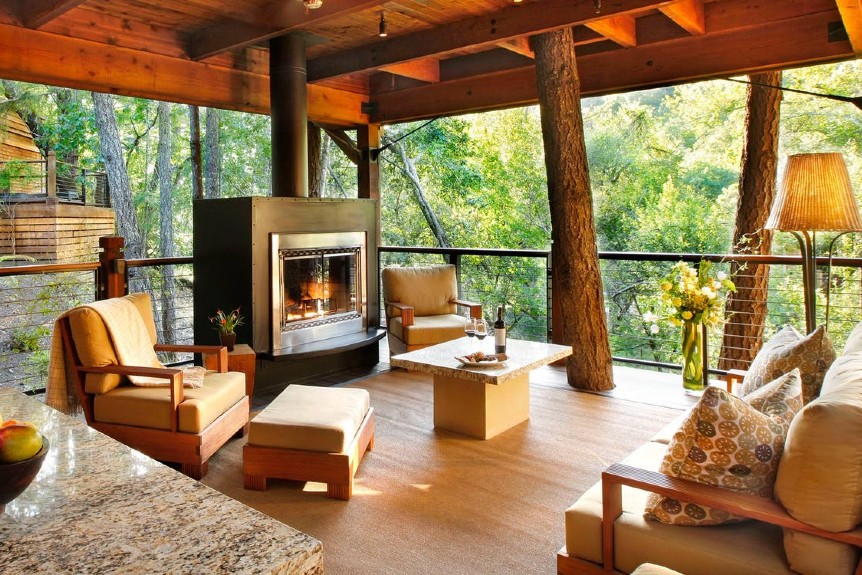 Calistoga Ranch by Auberge Resorts fireplace