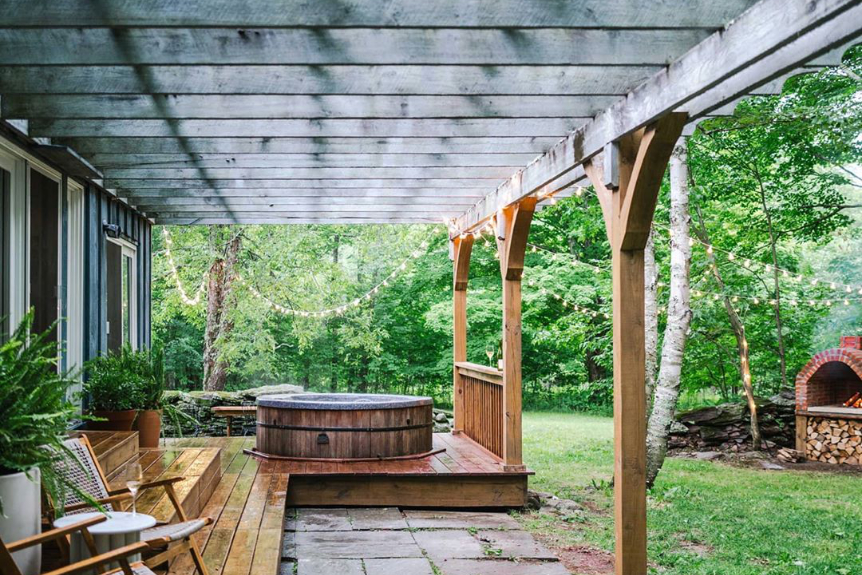 The Hunter Houses outdoor hot tub